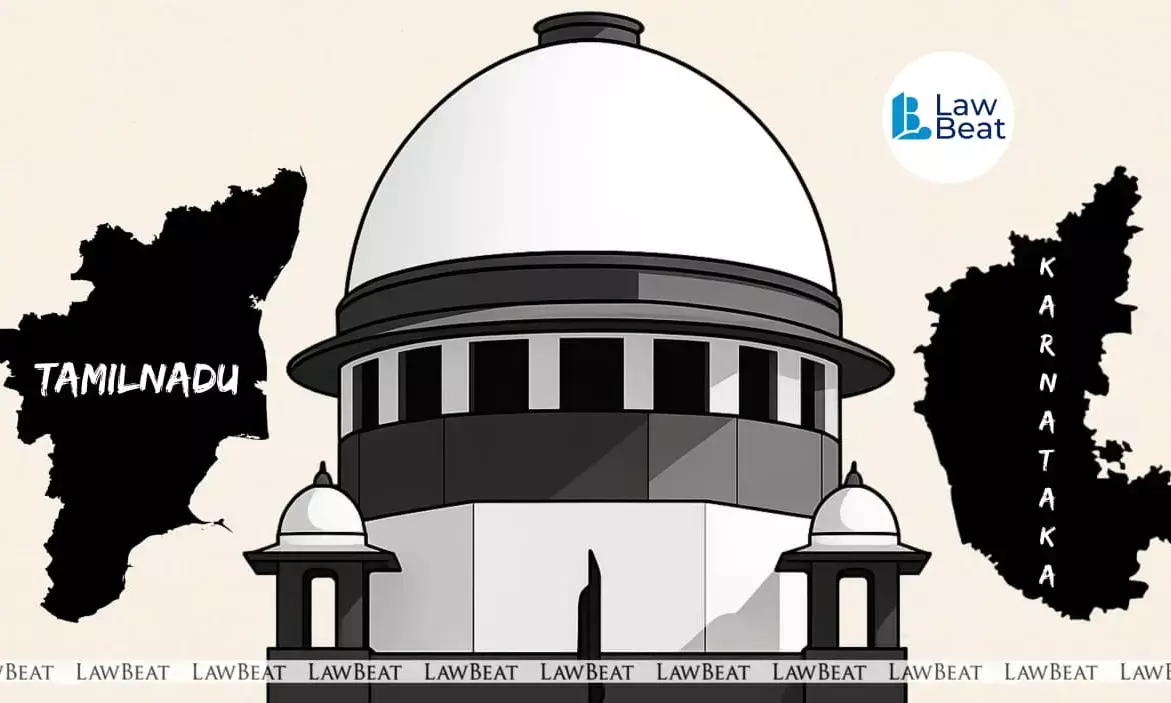 Supreme Court of India building as the court ordered constitution of a Pennaiyar water disputes tribunal for Tamil Nadu and Karnataka.