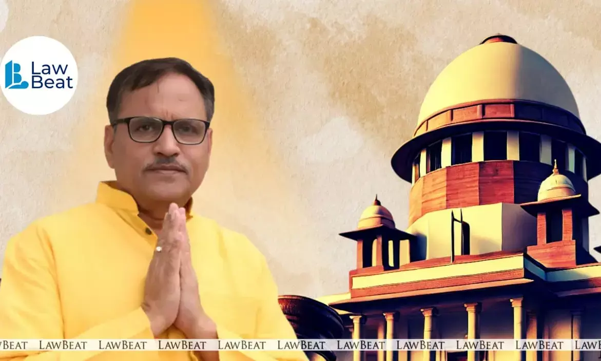 Ex-Rajasthan minister Mahesh Joshi outside the Supreme Court after the court granted him regular bail in the PHED scam money laundering case. Ex-Rajasthan minister Mahesh Joshi outside the Supreme Court after the court granted him regular bail in the PHED scam money laundering case.