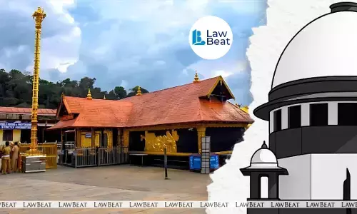 Supreme Court with Sabarimala temple and caption on Global Ayyappa Sangamam Supreme Court with Sabarimala temple and caption on Global Ayyappa Sangamam