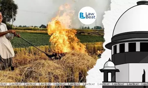Supreme Court building with stubble burning image and caption on penal punishment for farmers burning stubble Supreme Court building with stubble burning image and caption on penal punishment for farmers burning stubble