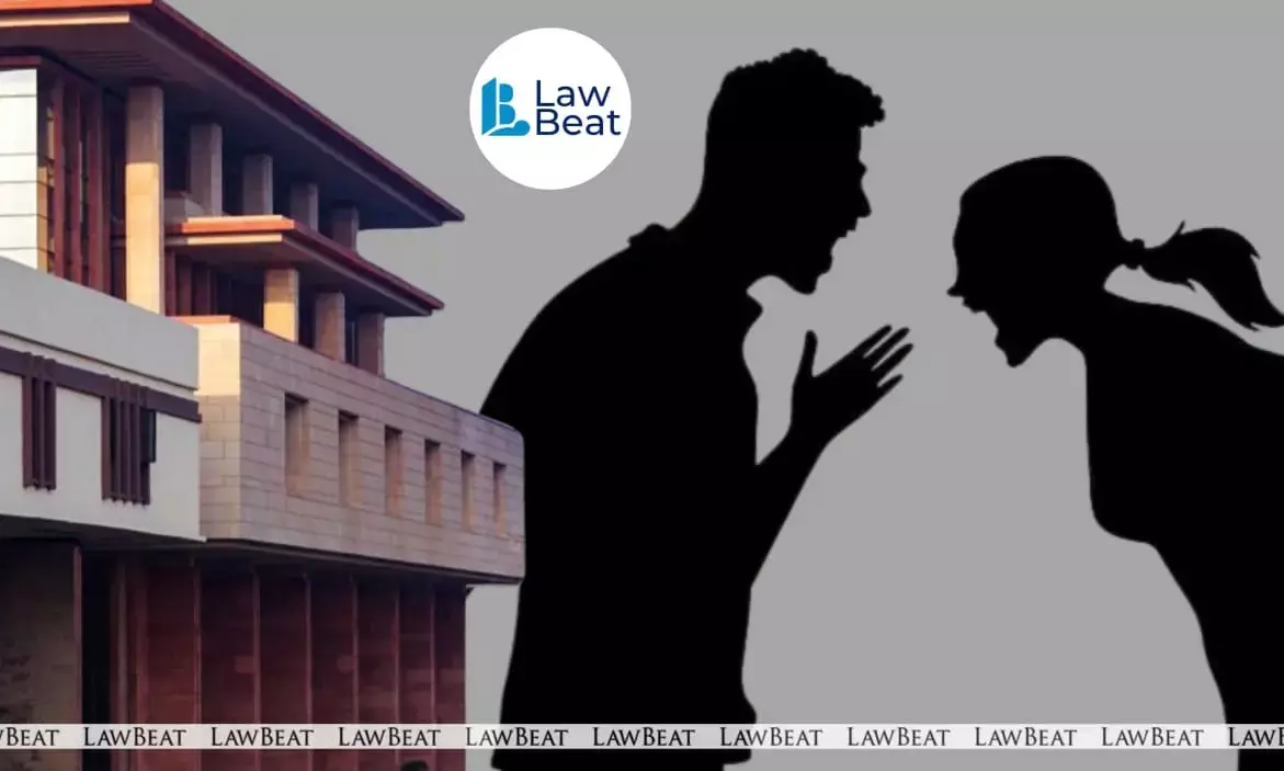 Delhi High Court building with gavel symbolizing ruling on cruelty in marriage and divorce under the Hindu Marriage Act.