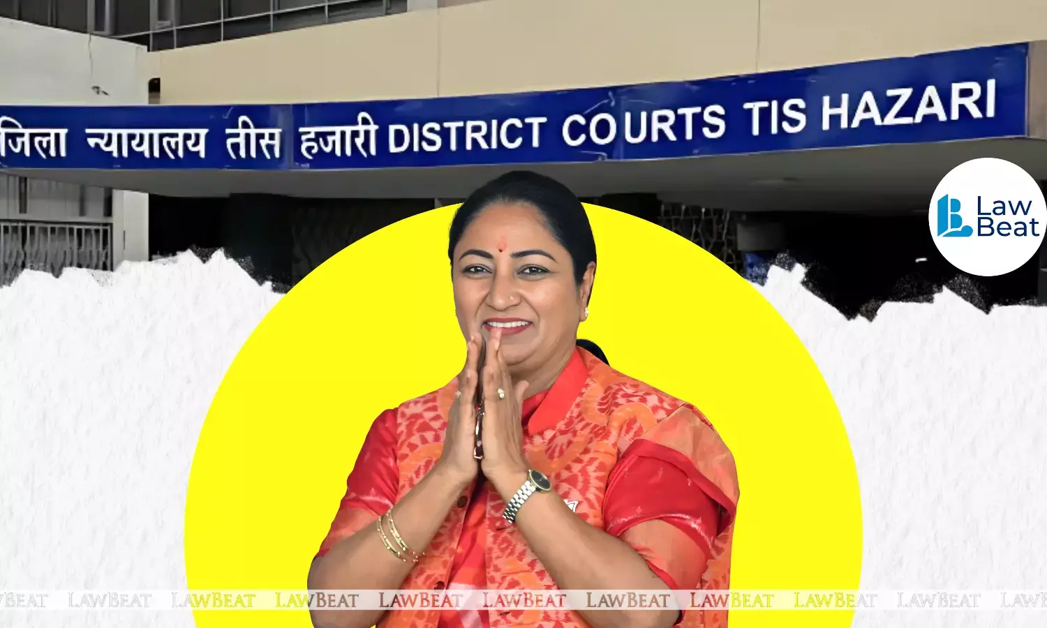 Delhi court building as charges are framed against two men accused of attacking Delhi Chief Minister Rekha Gupta at a public event.