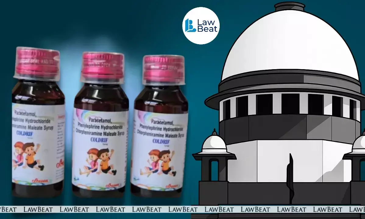 Supreme Court of India building; a PIL seeks investigation and regulatory reform after children’s deaths caused by contaminated cough syrup containing toxic Diethylene Glycol. Supreme Court of India building; a PIL seeks investigation and regulatory reform after children’s deaths caused by contaminated cough syrup containing toxic Diethylene Glycol.
