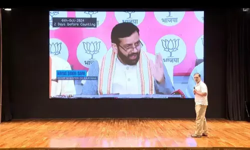 Rahul Gandhi addressing a press conference in New Delhi on constitutional issues, where he criticised the Supreme Court and the Election Commission