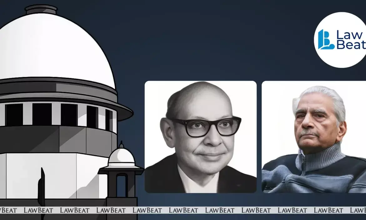 CJI BR Gavai unveils portraits of former Attorneys General Lal Narayan Sinha and Shanti Bhushan at the Supreme Court of India during a ceremony celebrating their legacy in shaping India’s constitutional jurisprudence.