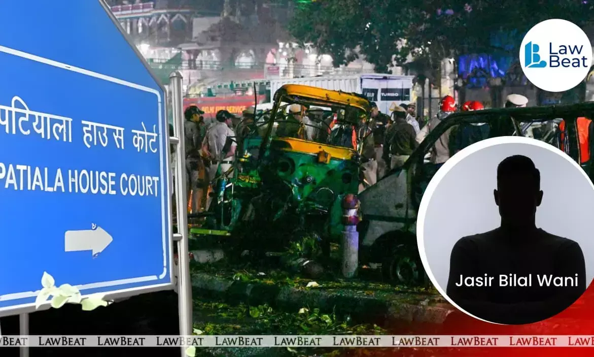 NIA officers producing Red Fort blast case accused Dr Bilal Naseer Malla at Patiala House Court in Delhi for judicial remand.