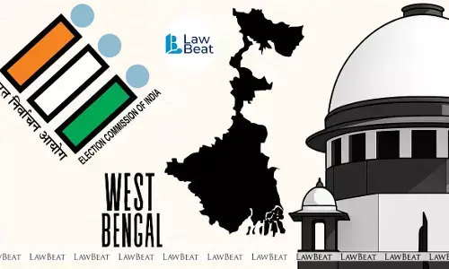 Supreme Court building representing hearing on safety concerns of Election Commission officials during voter verification in West Bengal