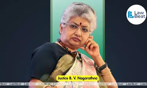 Supreme Court judge Justice B V Nagarathna speaking on judicial reforms and court pendency at SCBA national conference