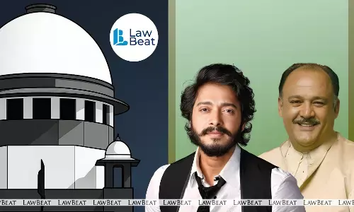 Supreme Court of India building as the top court protected actors Shreyas Talpade and Alok Nath from arrest in a fraud investigation.