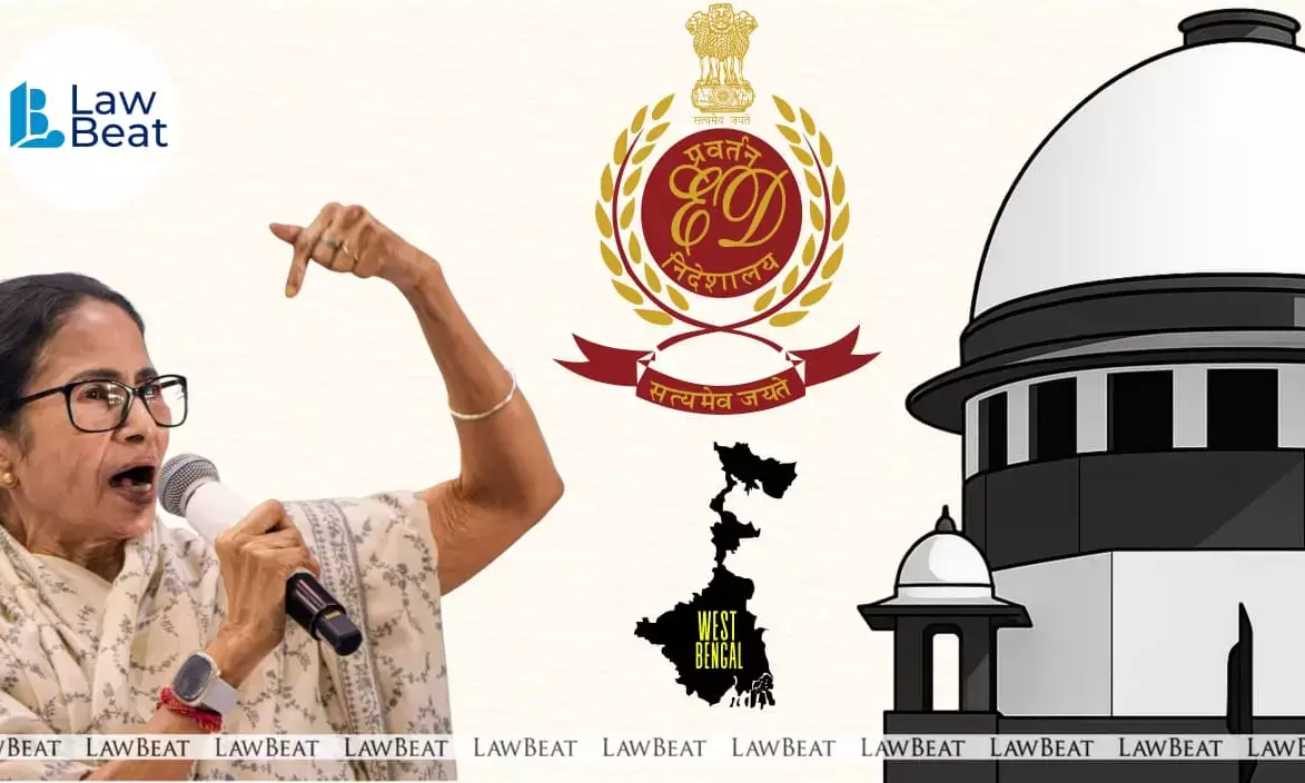 Supreme Court of India building as the court heard the Enforcement Directorate’s plea against West Bengal CM Mamata Banerjee over the I-PAC search row.