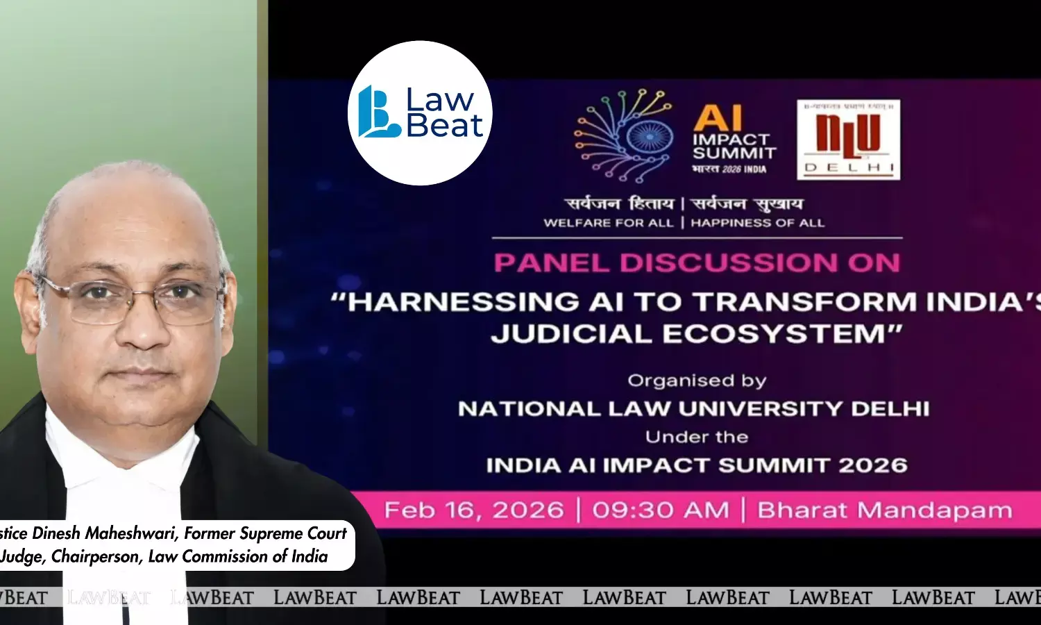 Former Supreme Court judge Justice Dinesh Maheshwari speaking at the India AI Impact Summit 2026 on why sentencing under the Constitution cannot be automated through artificial intelligence Former Supreme Court judge Justice Dinesh Maheshwari speaking at the India AI Impact Summit 2026 on why sentencing under the Constitution cannot be automated through artificial intelligence