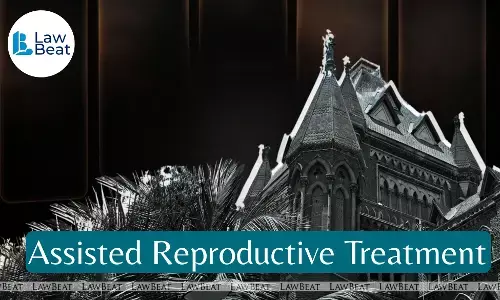 Bombay High Court building with graphic on assisted reproductive treatment and age limit challenge