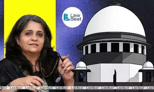 Teesta Setalvad during Supreme Court proceedings related to her passport release plea in Gujarat riots case