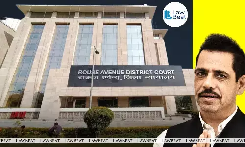 Robert Vadra at Rouse Avenue Court after securing bail in ED money laundering case linked to the Shikohpur land deal.