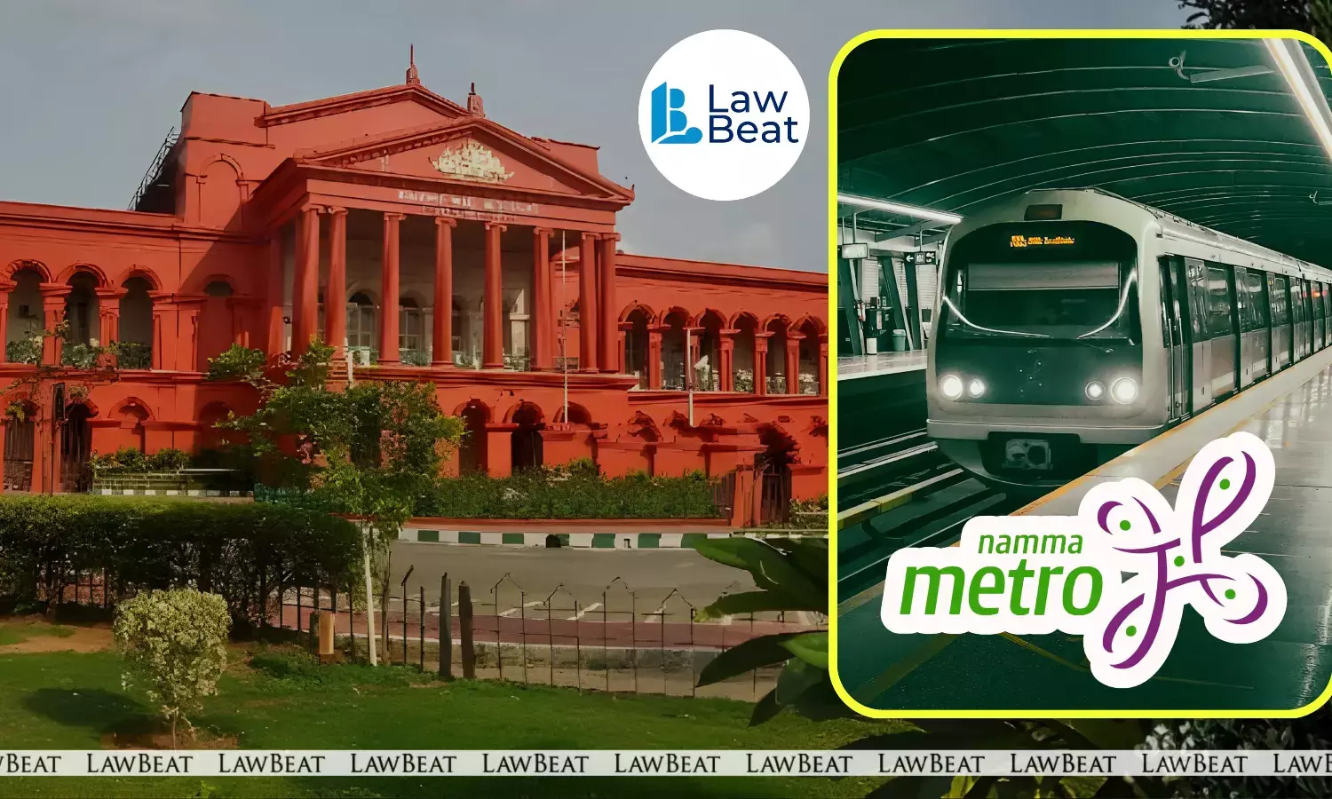 Karnataka High Court building alongside Bengaluru Metro train visual in case involving voyeurism allegations over Metro Chicks Instagram account Karnataka High Court building alongside Bengaluru Metro train visual in case involving voyeurism allegations over Metro Chicks Instagram account