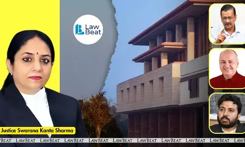 Delhi High Court bench hearing CBI appeal in excise policy case involving Arvind Kejriwal and Manish Sisodia. Delhi High Court bench hearing CBI appeal in excise policy case involving Arvind Kejriwal and Manish Sisodia.