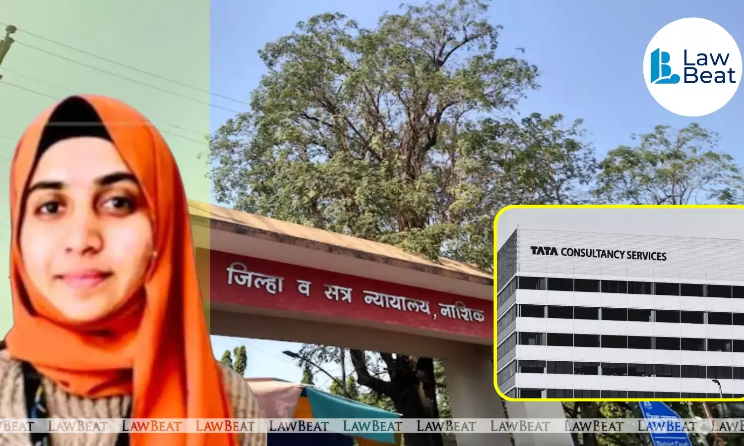 Police escort Nida Khan, an accused in the TCS-linked BPO religious conversion and sexual harassment case, after a Nashik court granted her bail while the SIT investigation continued.