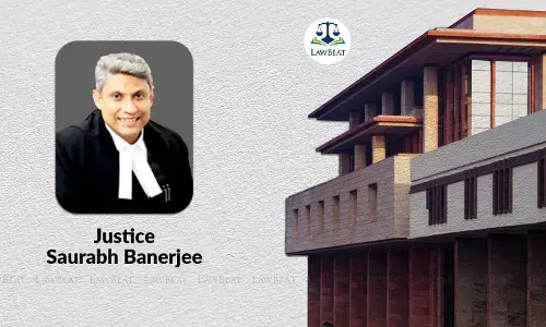 Justice Saurabh Banerjee with Delhi High Court building in background representing ruling on maintenance rights under Section 125 CrPC.