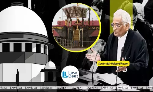 Senior Advocate Rajeev Dhavan arguing before the Supreme Court 9-judge bench in the Sabarimala reference case.
