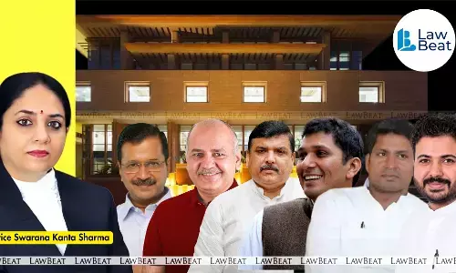 Justice Swarana Kanta Sharma during Delhi High Court contempt proceedings against Arvind Kejriwal and AAP leaders