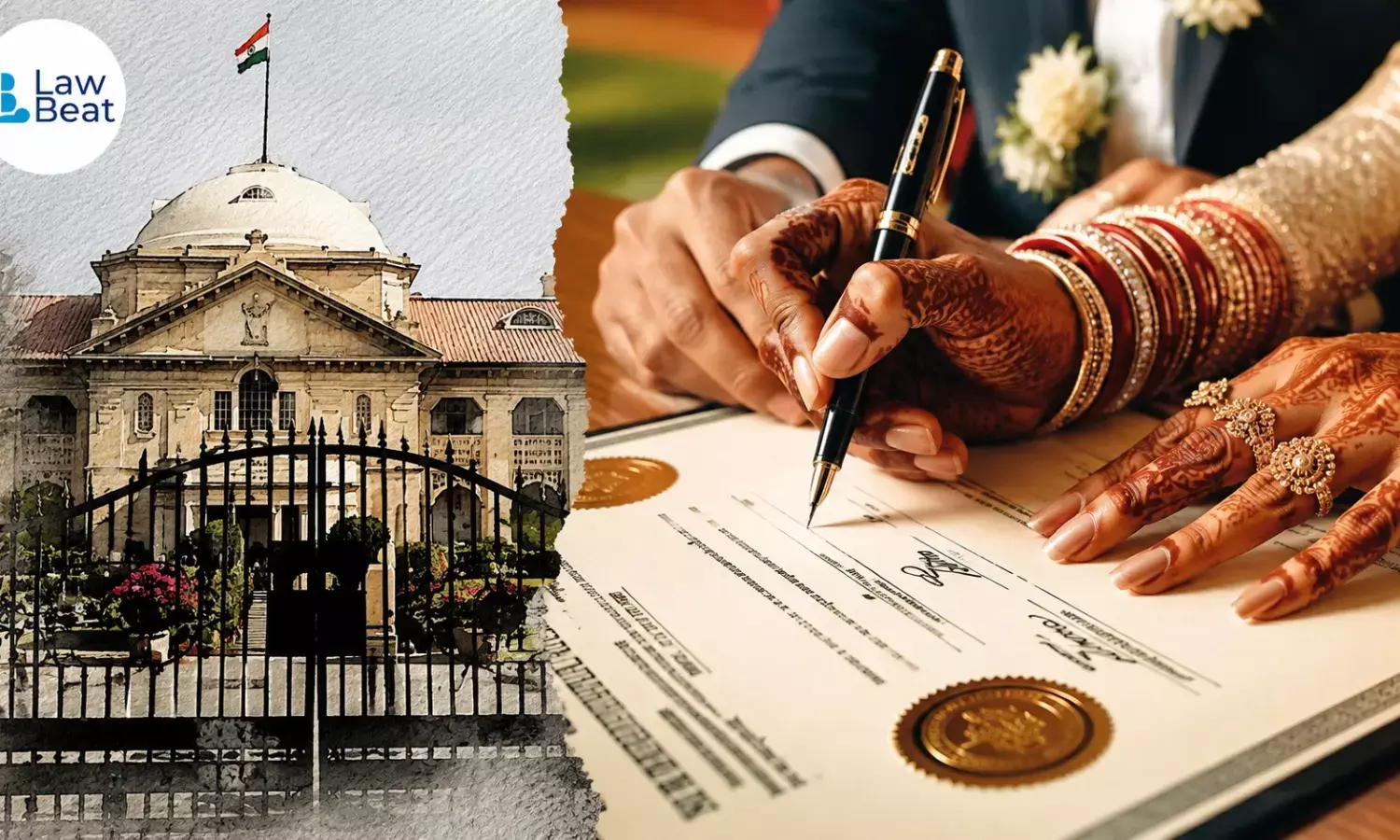 Allahabad High Court ruling on Article 21 protection for Muslim couple despite disputed nikah validity. Allahabad High Court ruling on Article 21 protection for Muslim couple despite disputed nikah validity.