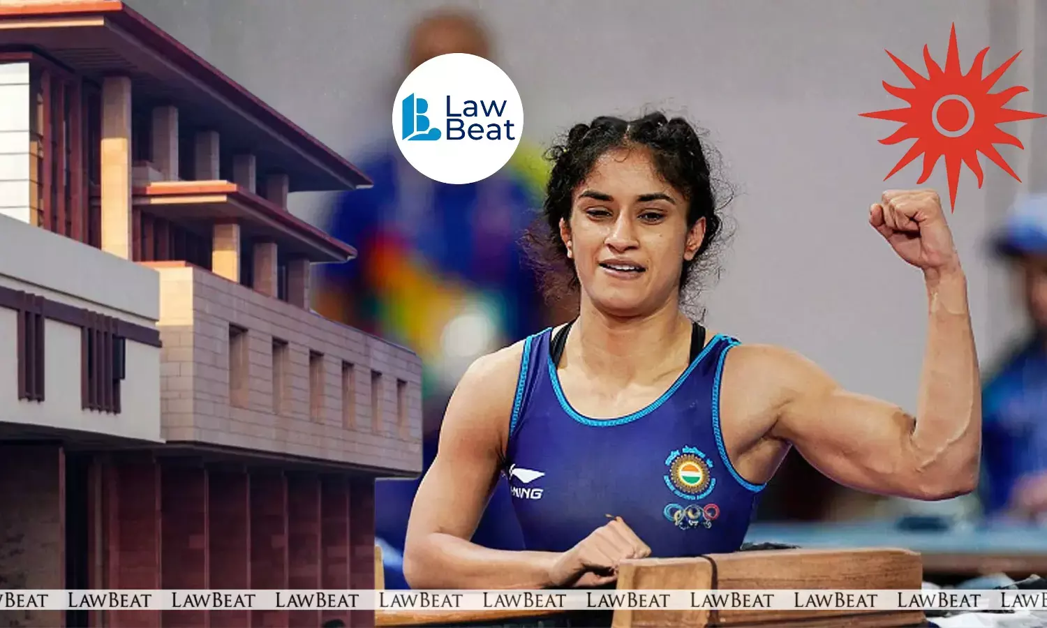 Wrestler Vinesh Phogat with Delhi High Court backdrop after court allows her participation in Asian Games 2026 selection trials.