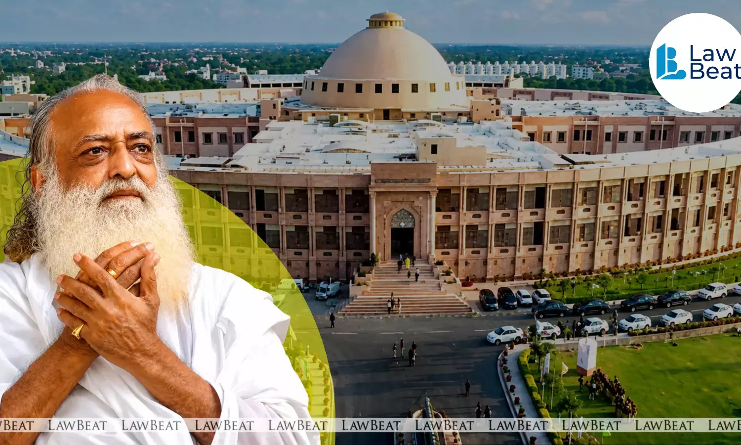 Asaram Bapu in front of the Rajasthan High Court building following a judgment partly allowing his appeal while retaining his life sentence for rape. Asaram Bapu in front of the Rajasthan High Court building following a judgment partly allowing his appeal while retaining his life sentence for rape.