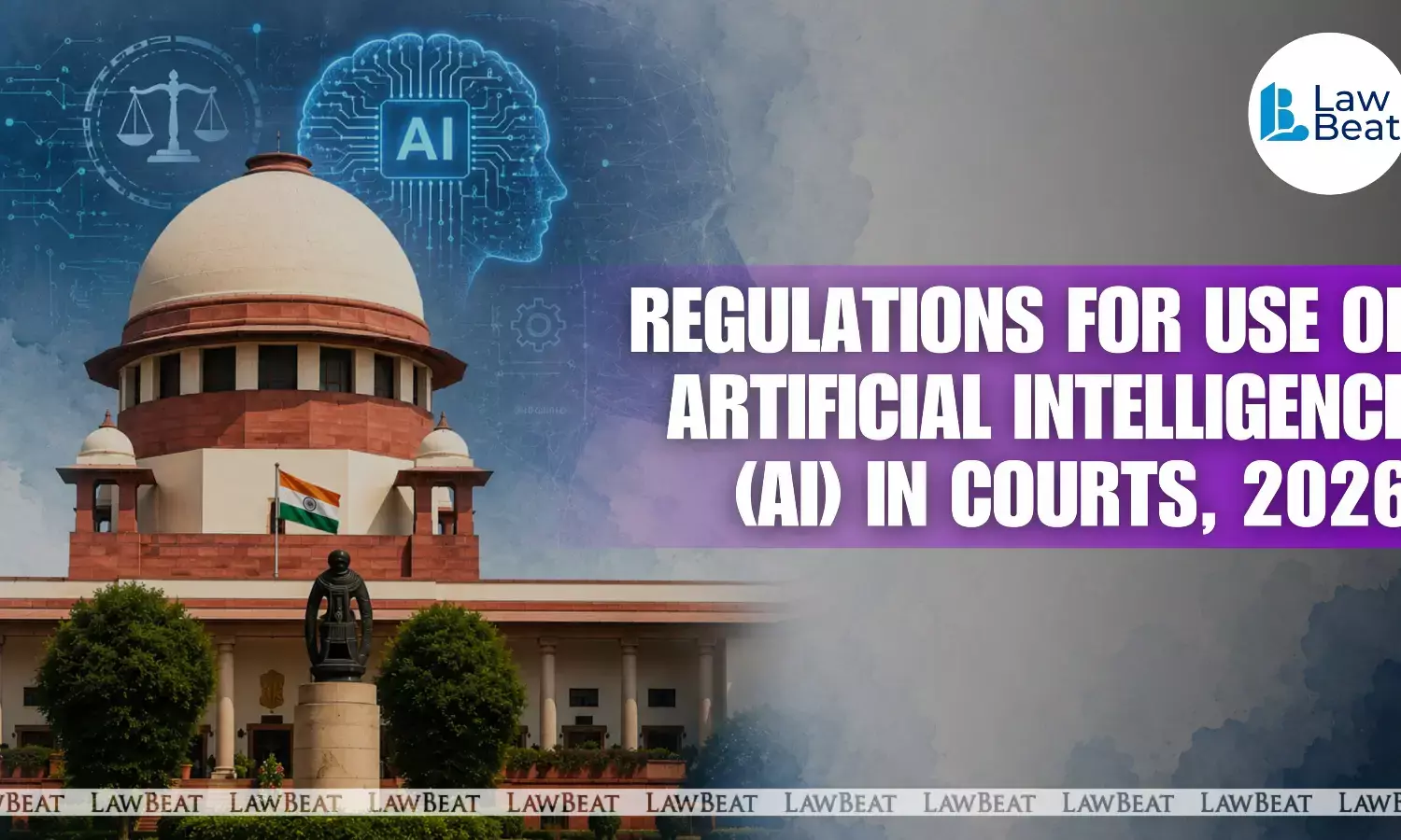 Supreme Court of India building as the apex court publishes draft AI Regulations 2026 governing the use of artificial intelligence in courts and legal proceedings. Supreme Court of India building as the apex court publishes draft AI Regulations 2026 governing the use of artificial intelligence in courts and legal proceedings.