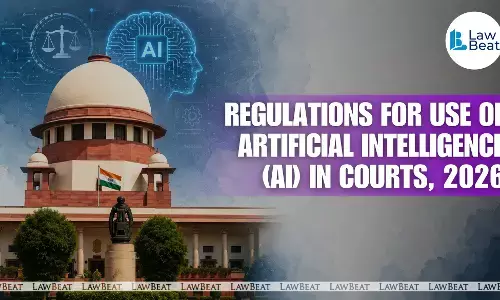 Supreme Court of India building as the apex court publishes draft AI Regulations 2026 governing the use of artificial intelligence in courts and legal proceedings.
