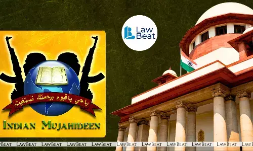 Justices Joymalya Bagchi and Vipul M. Pancholi hearing the bail pleas of alleged Indian Mujahideen operatives Mohd Saquib Ansari and Waqar Azhar in the Supreme Court.