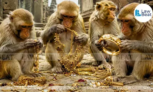 Lakhimpur Kheri police station at the centre of a missing gold jewellery case after a court rejected the polices monkey-theft explanation. Lakhimpur Kheri police station at the centre of a missing gold jewellery case after a court rejected the polices monkey-theft explanation.