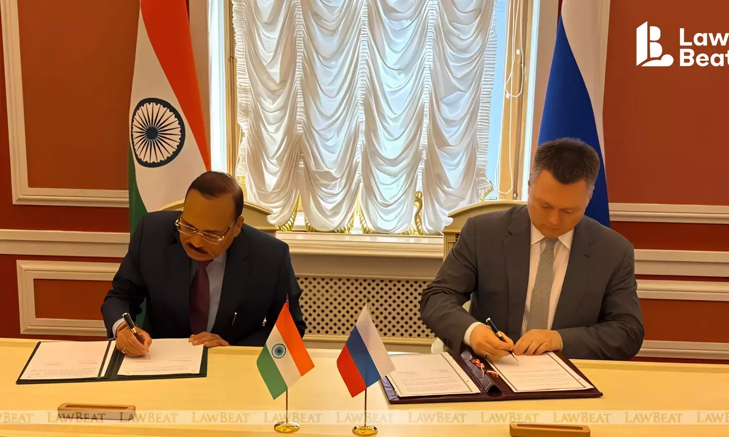 CJI Surya Kant and Russian Supreme Court Chairman Igor Krasnov signing a landmark Memorandum of Understanding on judicial cooperation in Moscow. CJI Surya Kant and Russian Supreme Court Chairman Igor Krasnov signing a landmark Memorandum of Understanding on judicial cooperation in Moscow.