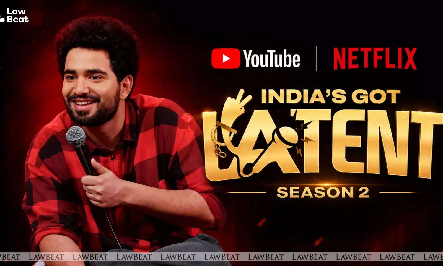 End credits of Indias Got Latent Season 2 showing the 11-member legal team led by Hirani & Associates after the shows 2025 controversy.