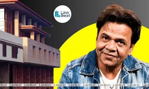 Actor Rajpal Yadav outside the Delhi High Court after the Court upheld his conviction in seven cheque bounce cases, modified his sentence, refused probation, and granted him two months protection to appeal.
