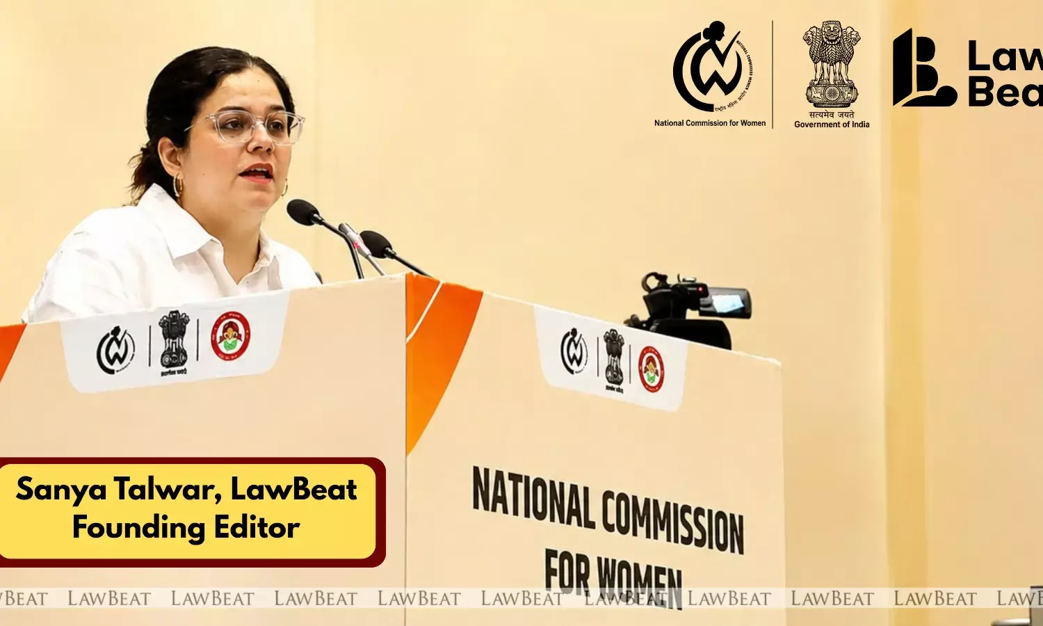 LawBeat Founding Editor Sanya Talwar speaking at the National Commission for Women LawBeat Founding Editor Sanya Talwar speaking at the National Commission for Women