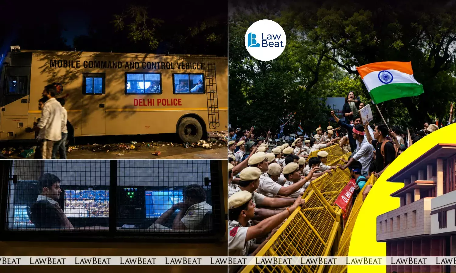 Chief Justice Devendra Kumar Upadhyaya hears a PIL in the Delhi High Court challenging alleged police surveillance and videography of student protesters at Jantar Mantar.