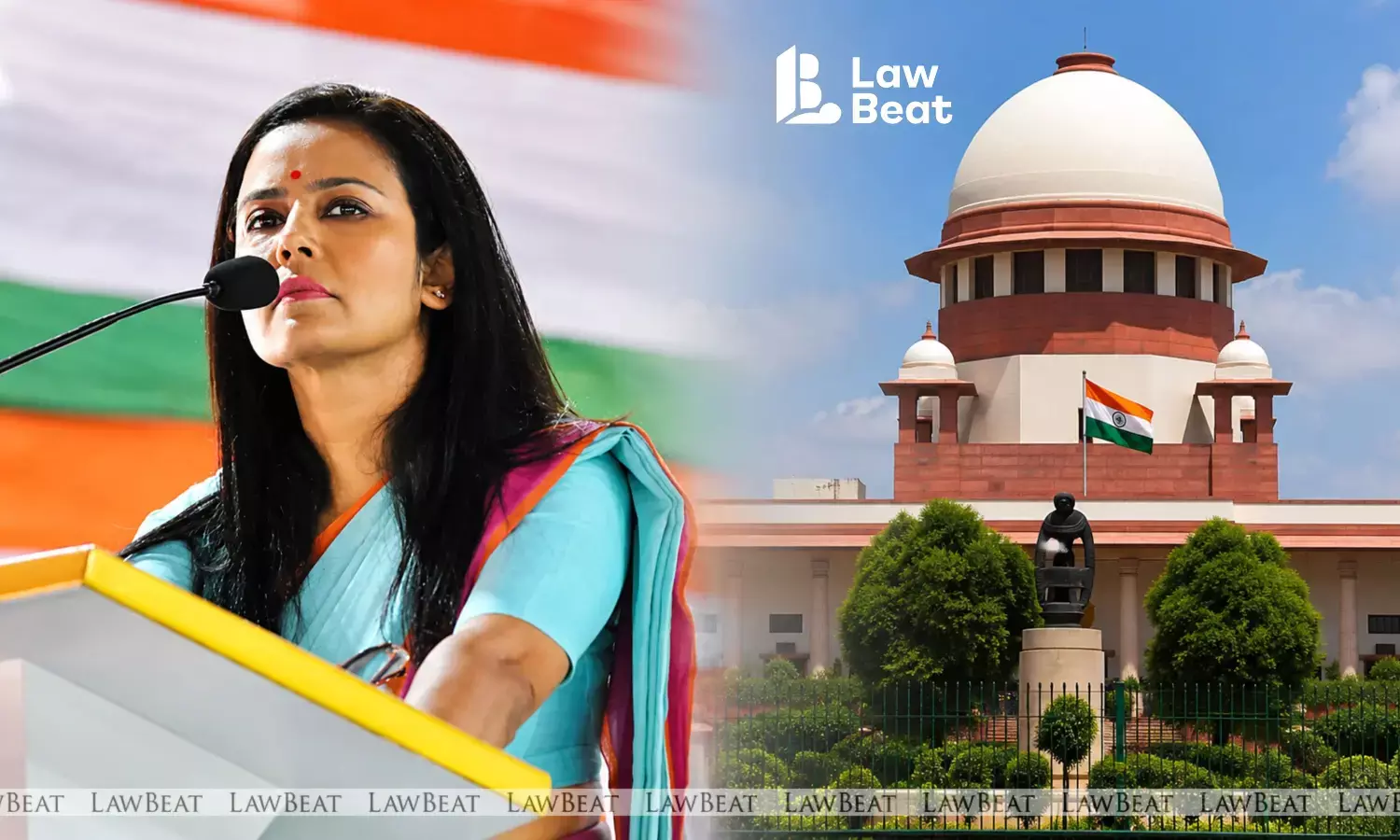 TMC MP Mahua Moitra outside the Supreme Court after the apex court declined to entertain her plea seeking virtual appearance before the Investigating Officer in the Facebook post FIR.