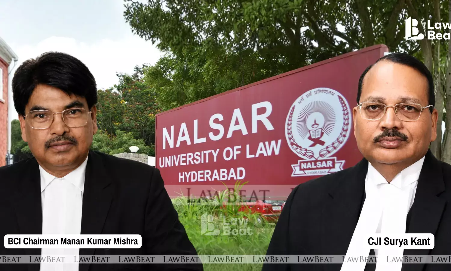 Bar Council of India Chairman Manan Kumar Mishras letter directing an interim freeze on enrolment of NALSARs 2026 law graduates and seeking a factual report over the reported campaign concerning CJI Surya Kant.