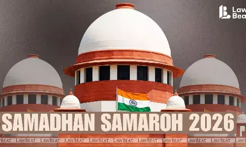 Chief Justice of India Surya Kant and Supreme Court judges during the Samadhan Samaroh 2026 Special Lok Adalat held at the Supreme Court. Chief Justice of India Surya Kant and Supreme Court judges during the Samadhan Samaroh 2026 Special Lok Adalat held at the Supreme Court.