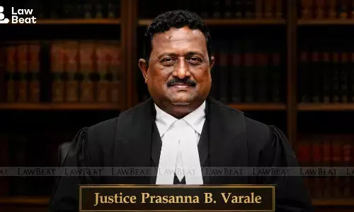 Supreme Court judge Justice Prasanna B Varale speaking at an event in Dhule, Maharashtra, on education funding and Marathi-medium school closures.