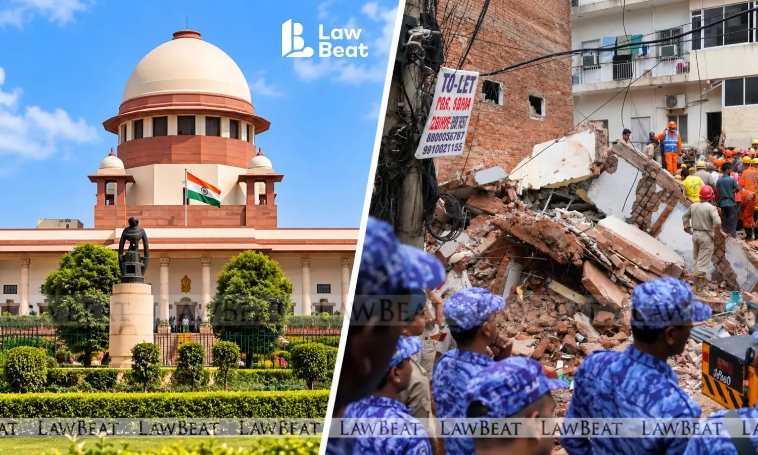 Supreme Court took note of the Satya Niketan building collapse in Delhi that claimed seven lives