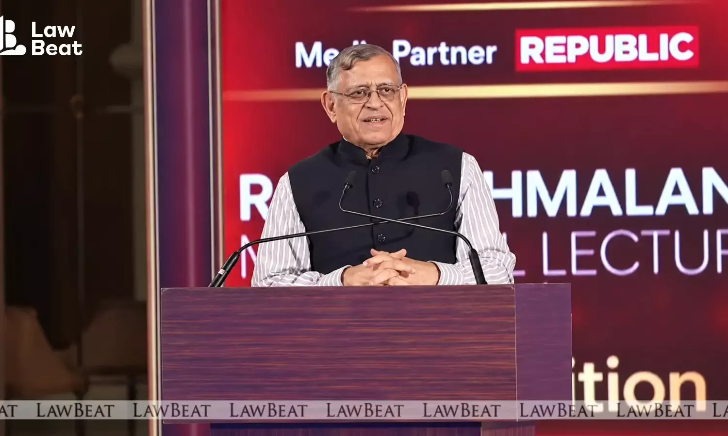 Swaminathan Gurumurthy speaking on judicial independence, transparency and public trust at the Ram Jethmalani Memorial Lecture 2026 Swaminathan Gurumurthy speaking on judicial independence, transparency and public trust at the Ram Jethmalani Memorial Lecture 2026