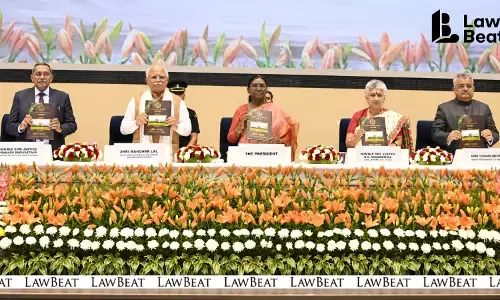 NGT valedictory session New Delhi with President Droupadi Murmu, Justice Nagarathna, Justice Shrivastava, Tushar Mehta and Manohar Lal