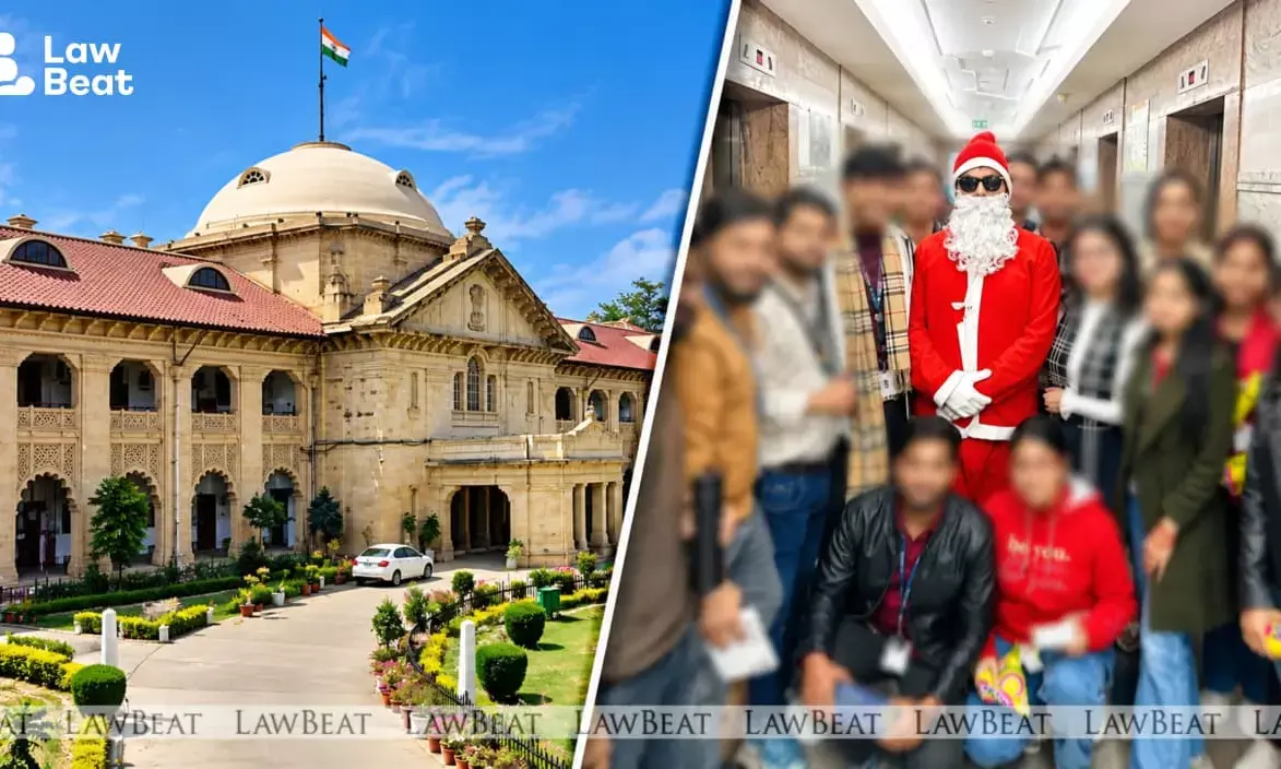 Allahabad High Court warns workplace authorities against forcing employees to wear Santa Claus red caps. Allahabad High Court warns workplace authorities against forcing employees to wear Santa Claus red caps.