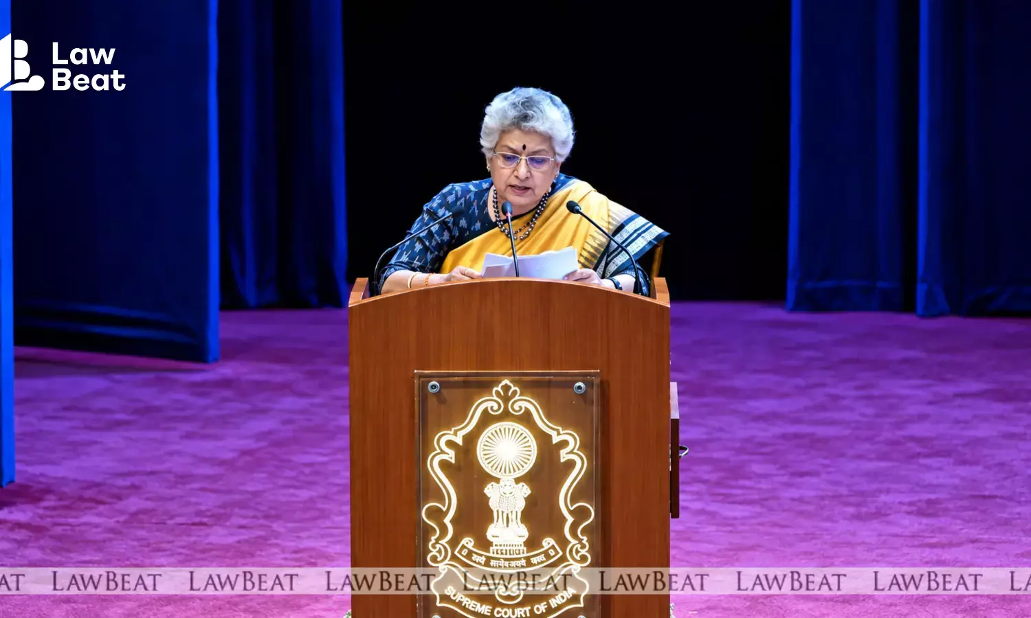 Supreme Court judge Justice BV Nagarathna speaking at the national consultation on 10 years of the Juvenile Justice Act, 2015, organised with UNICEF Supreme Court judge Justice BV Nagarathna speaking at the national consultation on 10 years of the Juvenile Justice Act, 2015, organised with UNICEF