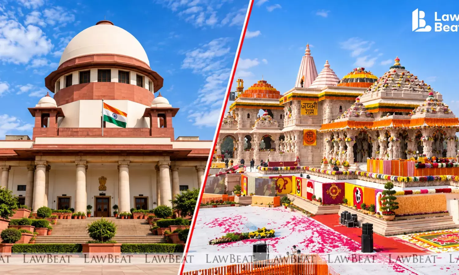 The Ram temple at Ayodhya, Uttar Pradesh, the subject of a Supreme Court plea seeking a survey and demarcation of the land adjudicated in the 2019 verdict.