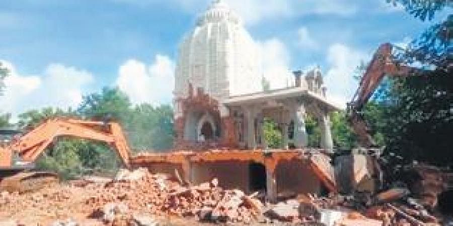 Panchamukhi Hanuman Temple on Mahanadi Riverbed Pulled Down after Odisha High Court Declined to Extend Interim Stay Order
